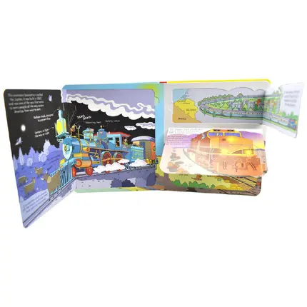 Английский 3D изображение поезда с использованием интерьера книга картинками для
