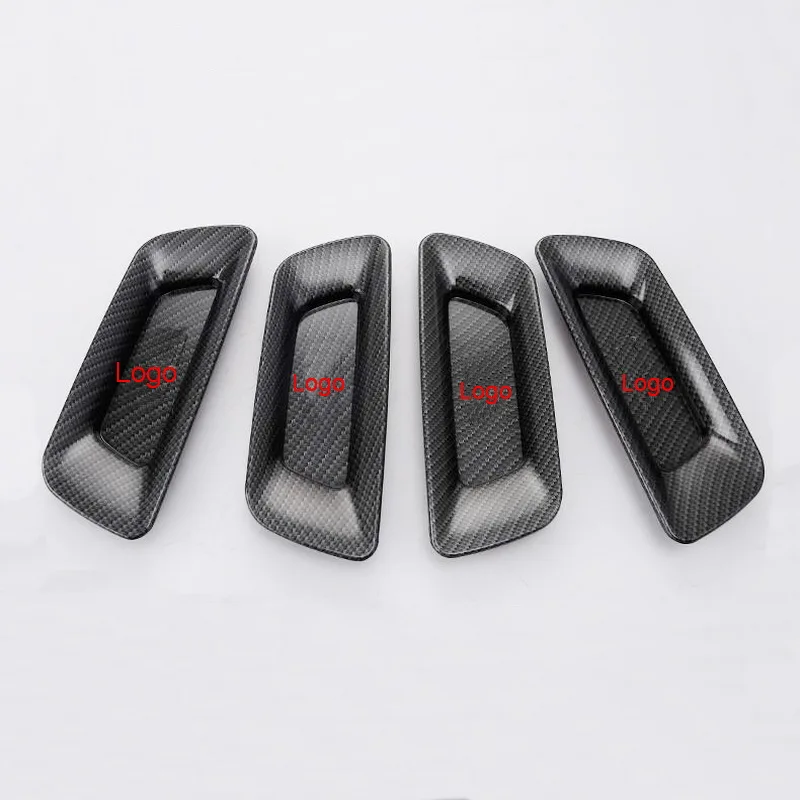4 door carbon Tonlinker, межкомнатные двери, подлокотник, герметичная крышка, наклейка для CITROEN C5 Aircross-19, автомобильный Стайлинг, 2/4 шт., ABS покрытие, наклейка - Название цвета: 4 door carbon