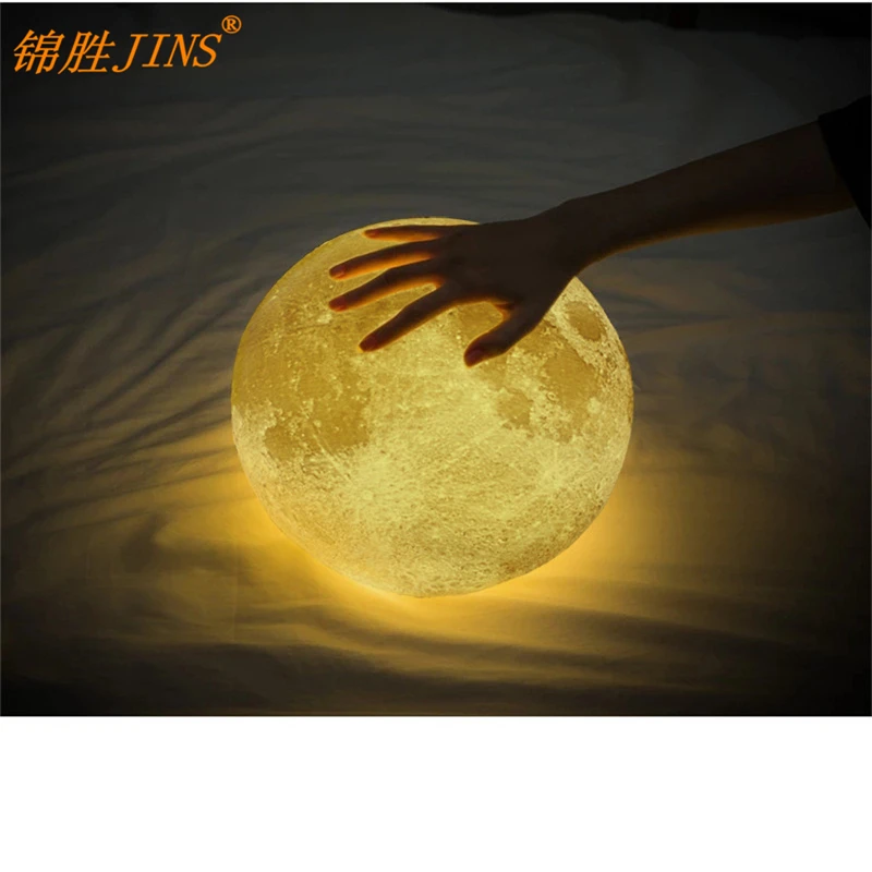 

3D Print Romantic Starry Night Moon Lamp Touch Change Colorful ночник Creative Home Decor Galaxy Usb Led световое кольцо