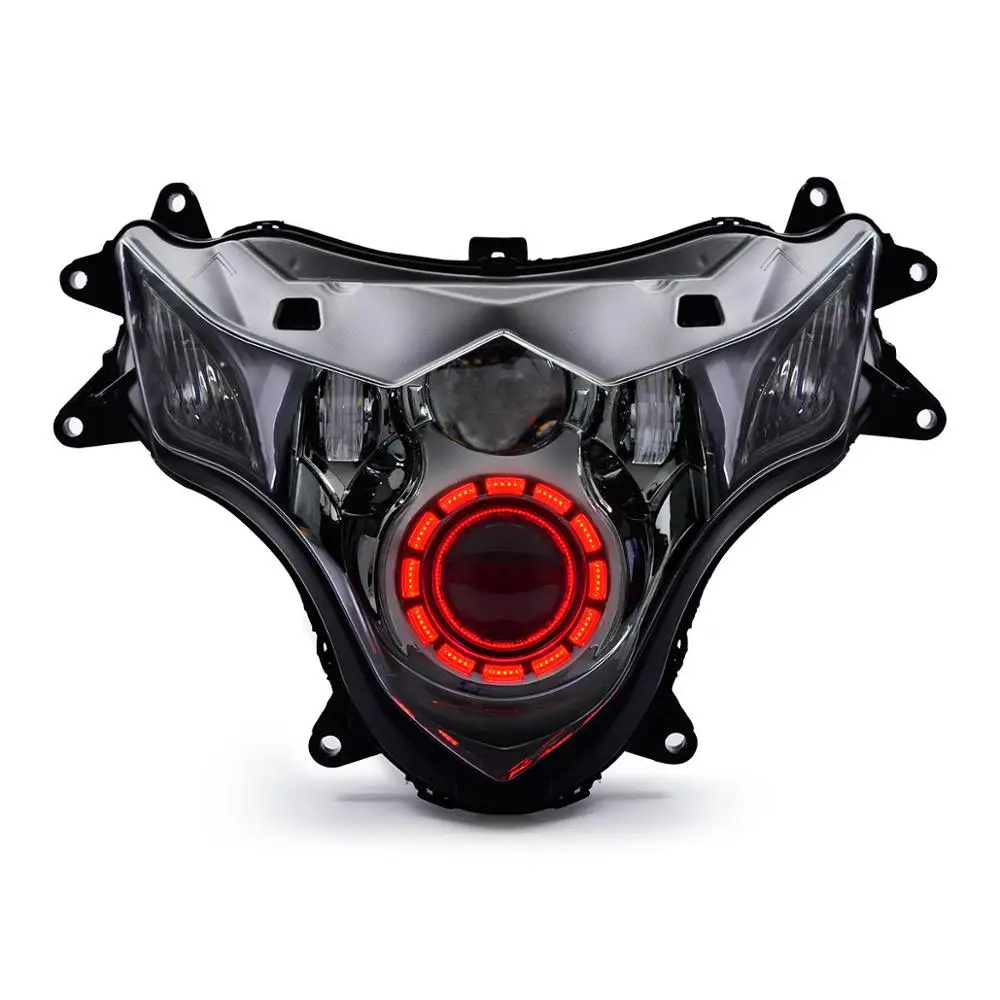 

1X мотоциклетная светодиодная передняя фара в сборе для Suzuki GSXR1000 GSX R1000 2009-2016 светодиодный светодиодная фара, модифицированный проектор DRL на заказ