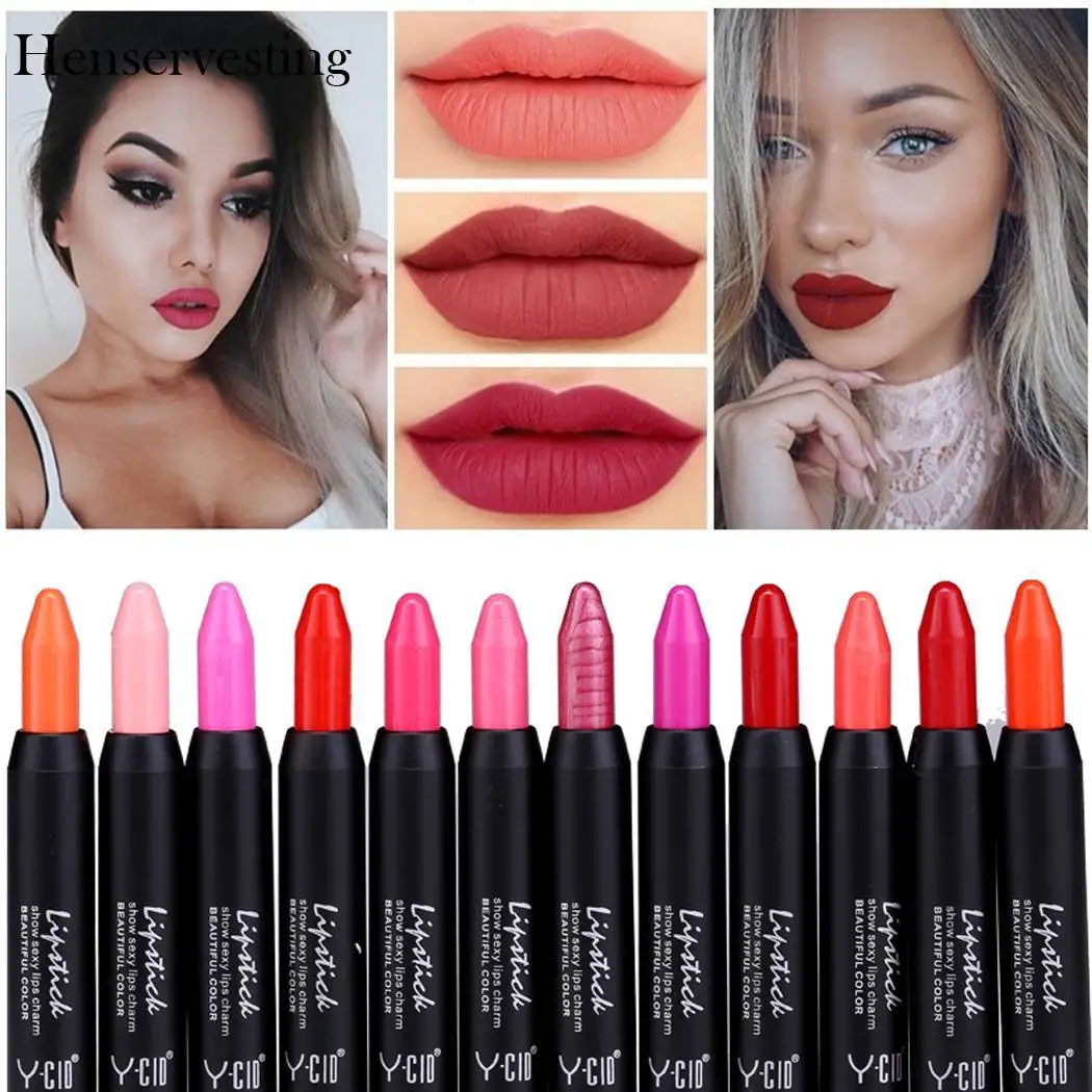 Помада насыщенная увлажняющая Стойкий цвет легко наносится макияж 1 шт. ручка| |