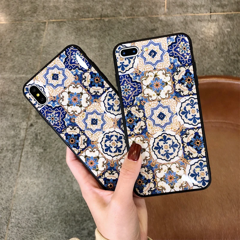 Чехол GlamPhone в этническом стиле чехол из золотой фольги с цветами для iphone11Pro/Max XS Max