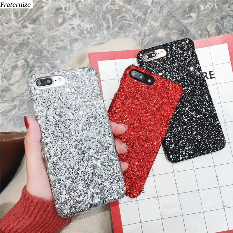 Роскошный блестящий чехол для iPhone 5 7 Plus 6 6S 8 ПК Жесткий Чехол задней панели