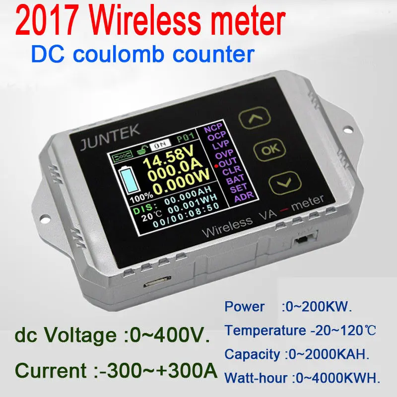 DYKB DC 0-400V 300A беспроводной измеритель напряжения тока электромобиль автомобильный