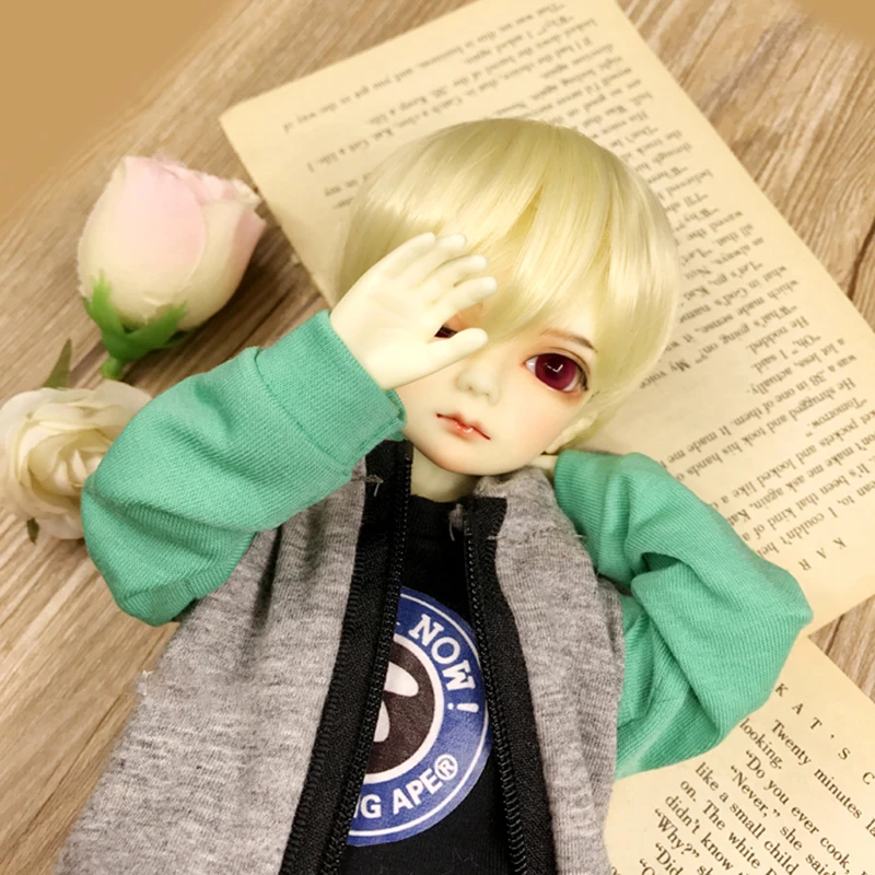 Allaosify BJD парик синтетические волосы короткие прямые BJD кукла парик с полной челкой 1/3 1/4 1/6 1/8 для выбора