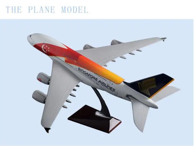45 см Смола Сингапур Аэробус модель A380 самолета воздуха Франция французский