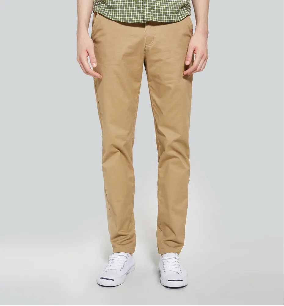 Markless Для мужчин Slim Fit прямые брюки мужские повседневные брюки из хлопка и спандекса смесовой ткани брюки осень Стиль CLA7850M
