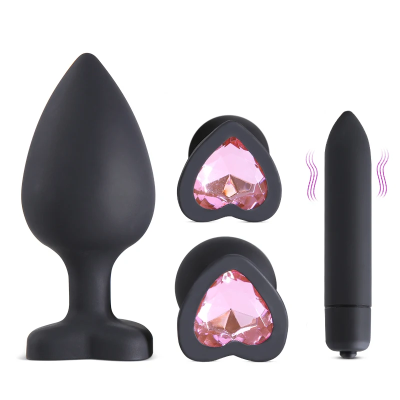 Силиконовая Анальная пробка пуля вибратор массаж простаты анальная