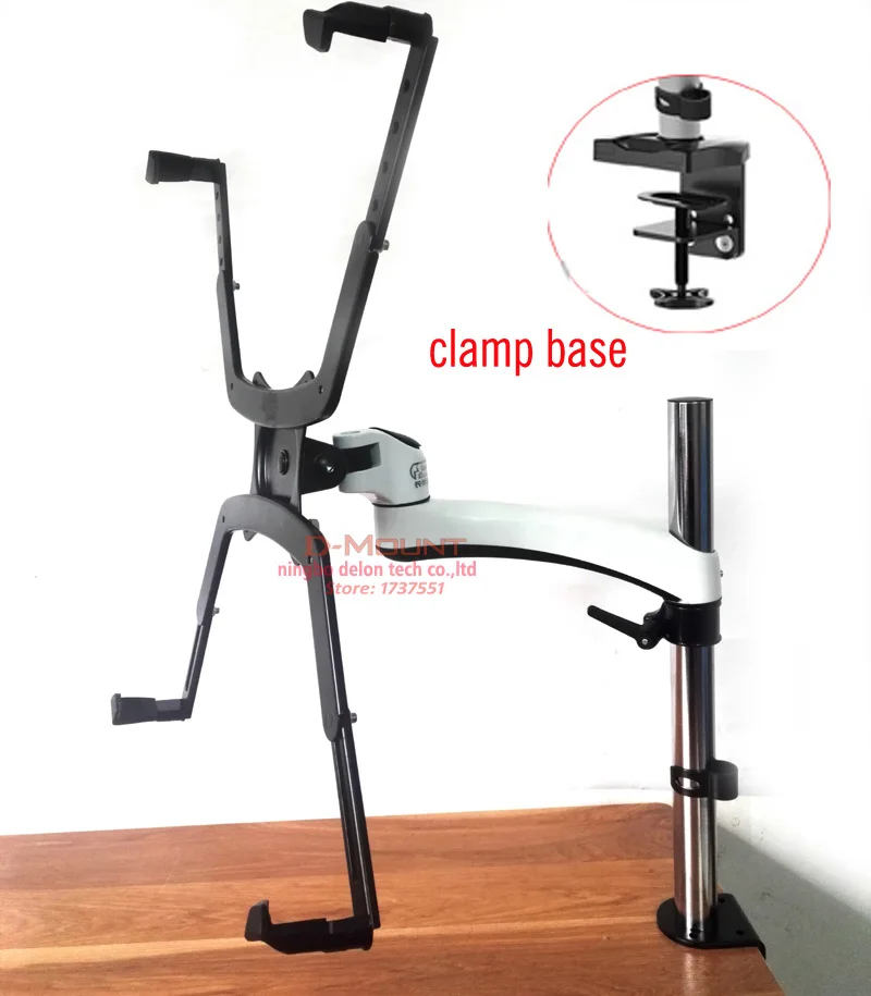 clamp base D-MOUNT DL-JF111EX алюминиевая втулка База Зажим 1"-27" ЖК-телевизор стенд монитор настольная Поддержка кронштейн вращающийся держатель без отверстий - Цвет: clamp base