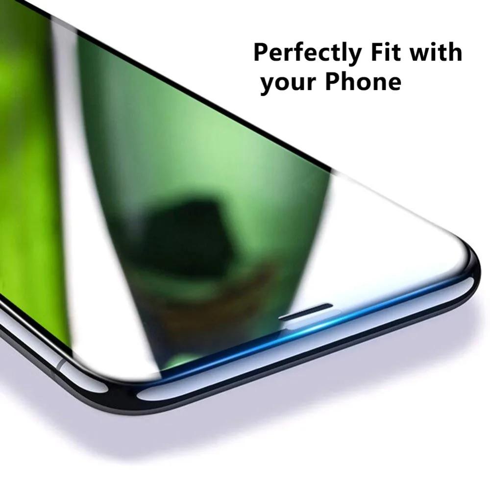 Закаленное стекло протектор для IPhone 6 7 8 5D изогнутые края Защитное X PLUS 9 H