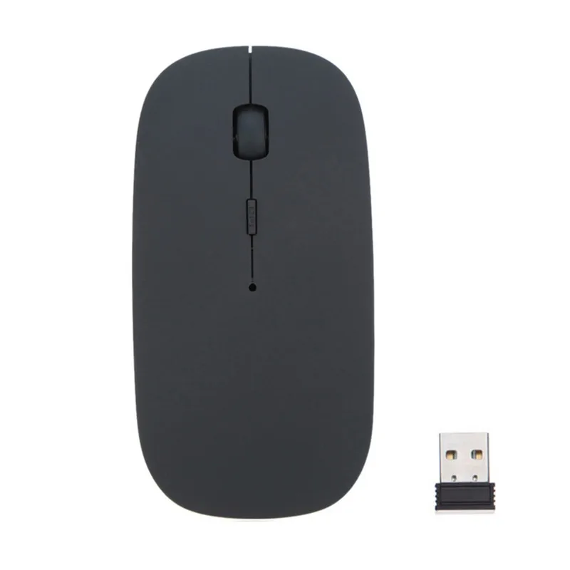 BinFul ультра тонкая USB оптическая беспроводная мышь 2,4G приемник супер тонкая мышь для компьютера ПК ноутбука Настольный черный карамельный цвет