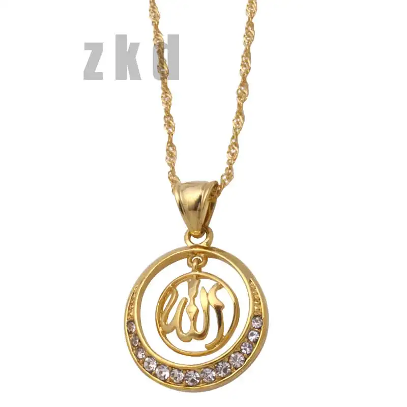 Ожерелье с кулоном из кристаллов zkd islam muslim Allah|muslim allah|allah pendant necklaceislamic necklace |