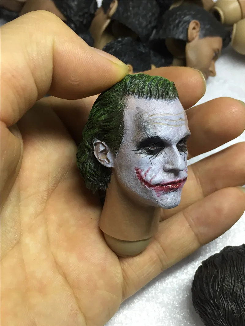 1/6 Scale Joker Head Sculpt heath ledger Высококачественная резьба по головке для 12 дюймов Hottoys Phicen