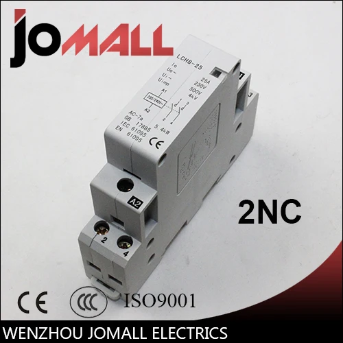 Превосходное качество 2P 25A 220V/230V 50/60HZ din рейку ac контактор для дома 2NC|contactor circuit|rail
