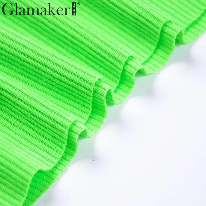Glamaker, костюм из двух частей, облегающее платье, женский укороченный топ, весна-лето, высокая талия, платье миди, женское элегантное платье для вечеринки, Новинка