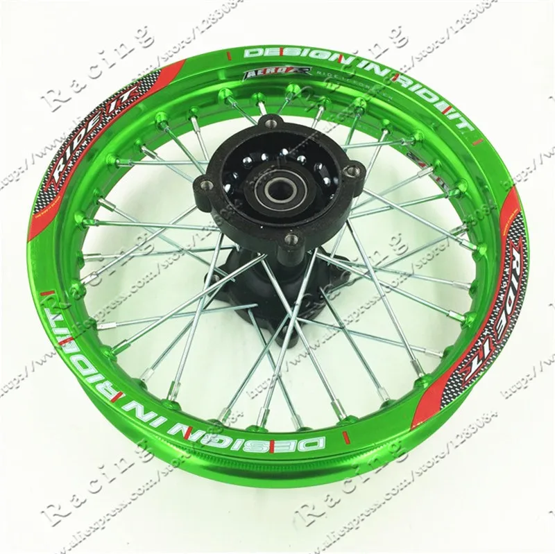 Зеленые диски 1 85x12 дюймов для кроссового велосипеда питбайка CRF Kayo ESB Apollo задние