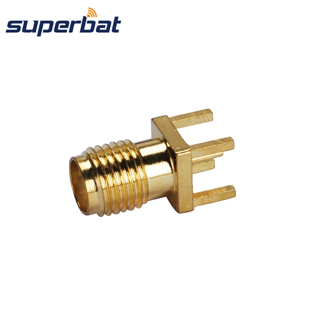 Superbat SMA Jack сквозное отверстие Вертикальная печатная монтажная плата прямой ВЧ
