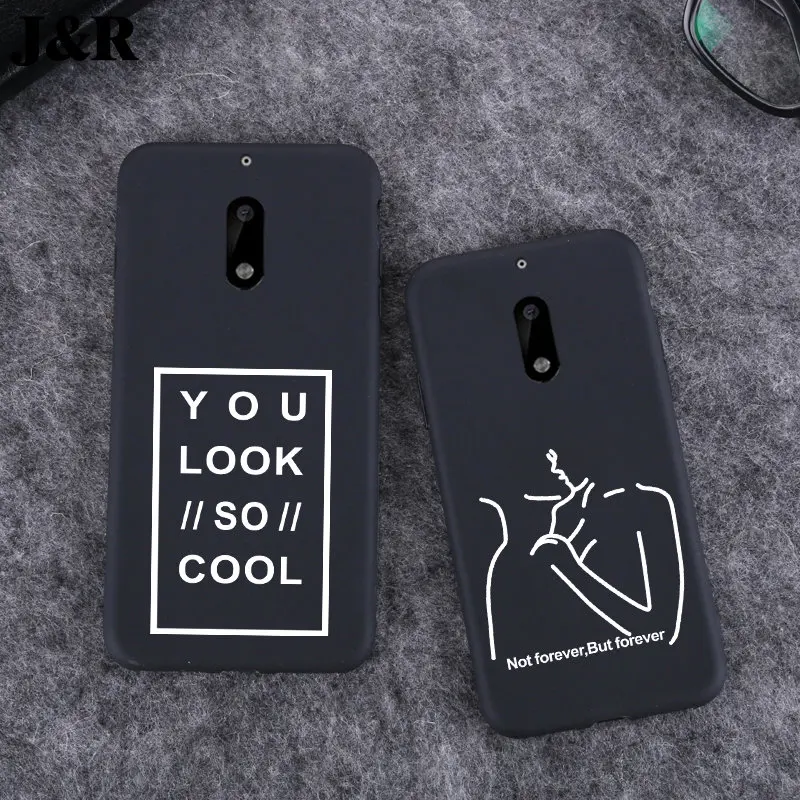 Soft Silicone TPU Case For Nokia 2 3 5 6 2018 Back Cover 6.1 2.1 3.1 5.1 5X 7 Plus Cases Black Matte Pattern Covers |
