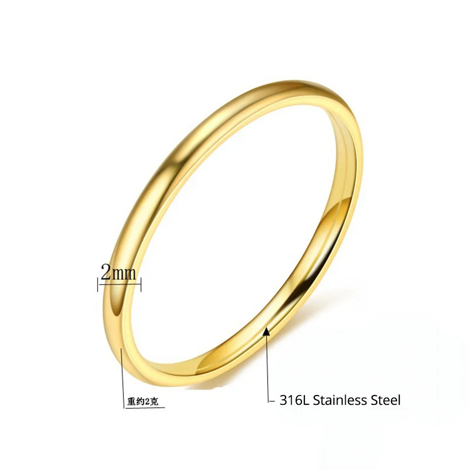 Простое гладкое классическое кольцо для мужчин и женщин обручальные кольца из