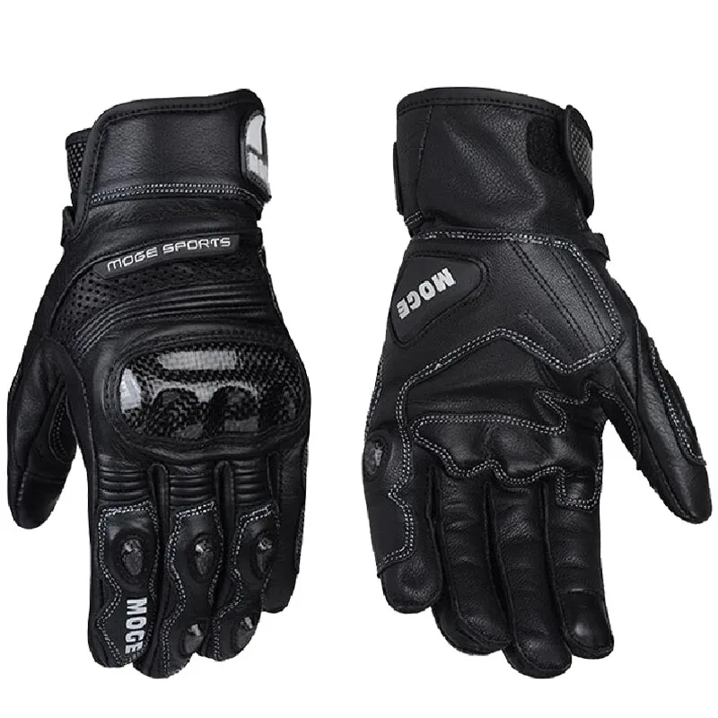 Новинка 2018 мужские кожаные мотоциклетные перчатки углеродное волокно