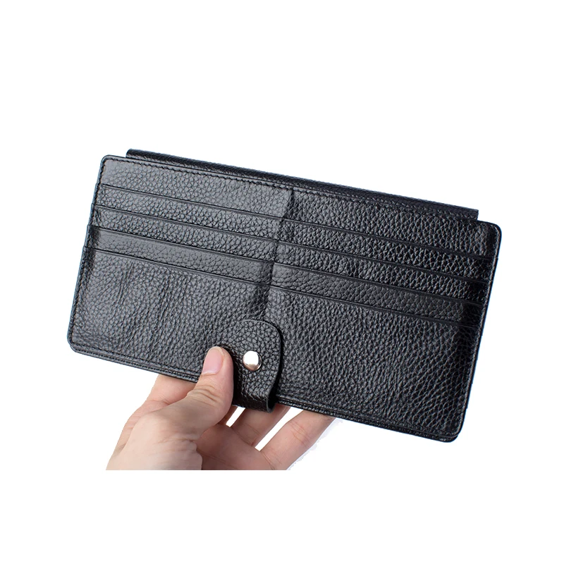 Длинный двухсторонний мягкий бумажник из бычьей кожи с верхним слоем и 32 посылка