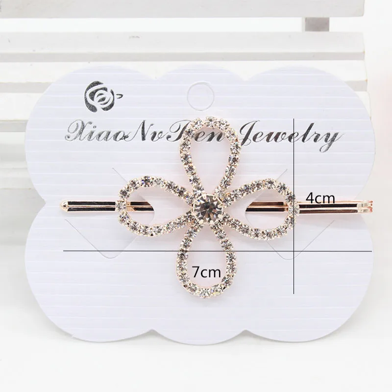 Модная Милая заколка для волос простая маленькая обрезка сплав заколки