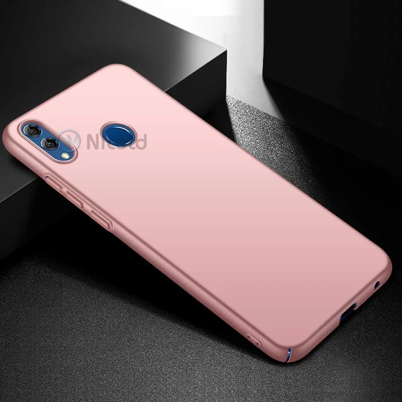 Розовый Роскошный пластиковый матовый чехол для телефона huawei honor 8X6,5 дюймов, тонкий защитный чехол премиум класса для huawei honor 8X - Цвет: Розовый