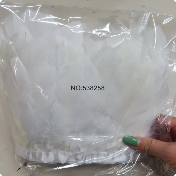 white 2 м/лот естественное окрашивание гусиное перо украшение лентами DIY Перья для декора ремесел платье, украшенное перьями ткань пояс Одежда - Цвет: white