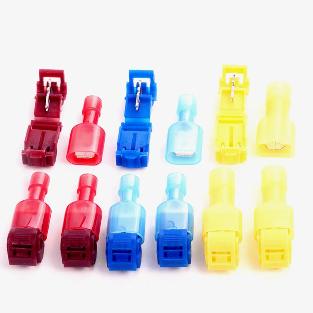 60 шт. Т-кран/штекер изолированный провод набор быстроразъемных клемм |