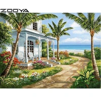 zooya sale diamond embroidery diy diamond painting mosaic pictures rhinestone painting landscape build a villa by the sea r601