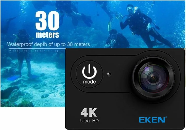 Экшн-камера EKEN H9/H9R Wi-Fi с дистанционным управлением Ultra HD 4K 1080P/60fps 30 м