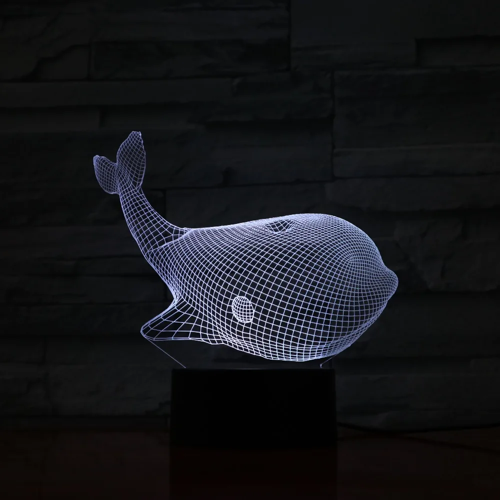 7 красочных USB КИТ 3D иллюзия Лампа для дома спальни офиса Светодиодный настольный