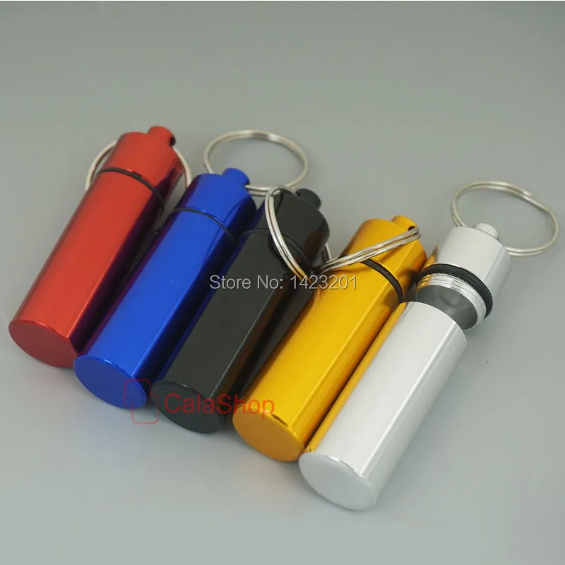 5 шт./лот капсульный Контейнер Брелок водонепроницаемый ящик для таблеток