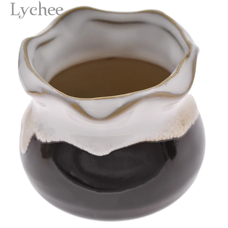 Lychee 6 шт. Глазурованный керамический цветочный горшок наборы зеленое растение