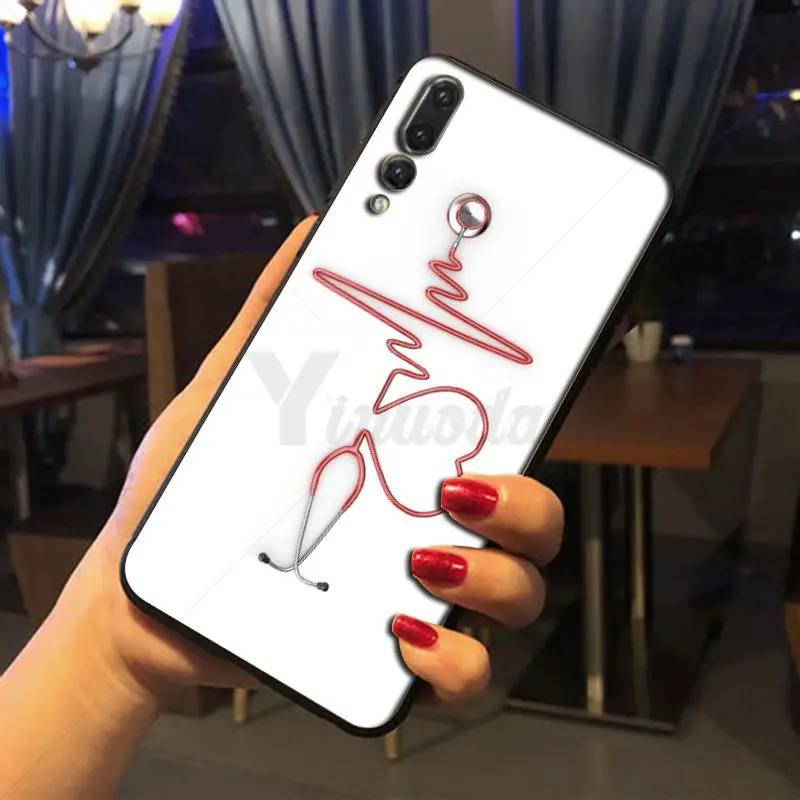 A4 Yinuoda медицинская медицина здоровье сердце мультфильм чехол для телефона оболочка для huawei p20 pro p20lite honor 8x nova3i mate20pro coque - Цвет: A4