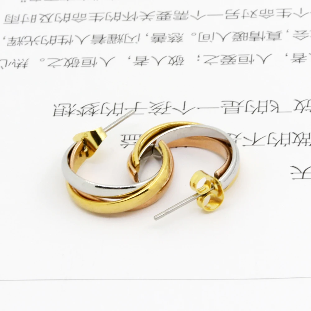 Классические серьги гвоздики высшего качества 3 круглых цвета розового желтого