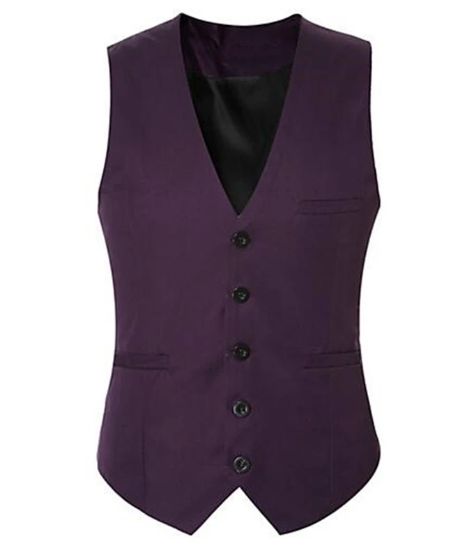 Свадебное платье жилет элегантный фиолетовый мужской повседневный обычный