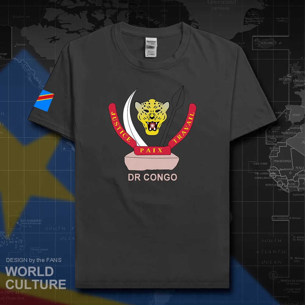 DR Congo/мужские футболки трикотажные хлопковые с национальной командой одежда для