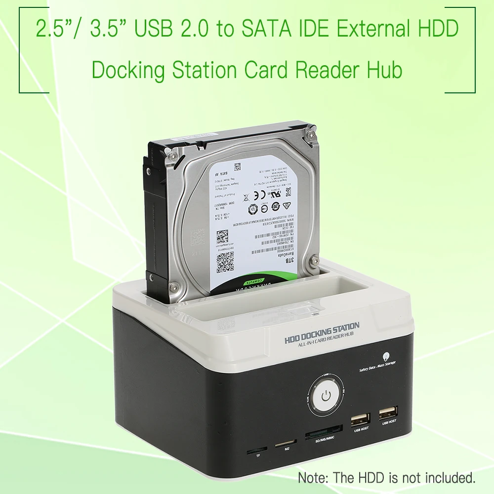 2," /3,5" USB 2,0 на SATA IDE Внешний жесткий диск Док-станция кардридер USB 2,0 концентратор с OTB One Touch резервного копирования