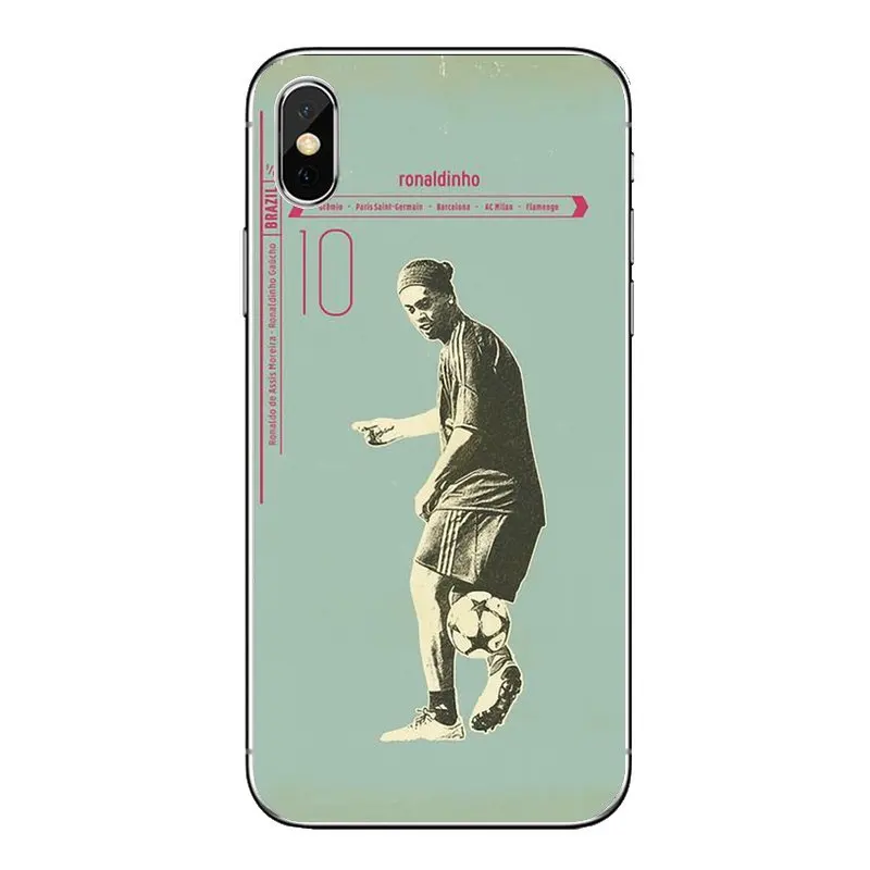Silicone Phone Cases Cover Ronaldo Ronaldinho Soccer Star Brasil For Xiaomi Mi A1 A2 5X 6X 8 lite SE Pro Max Mix 2 2S 3 Mi5 Mi5S |