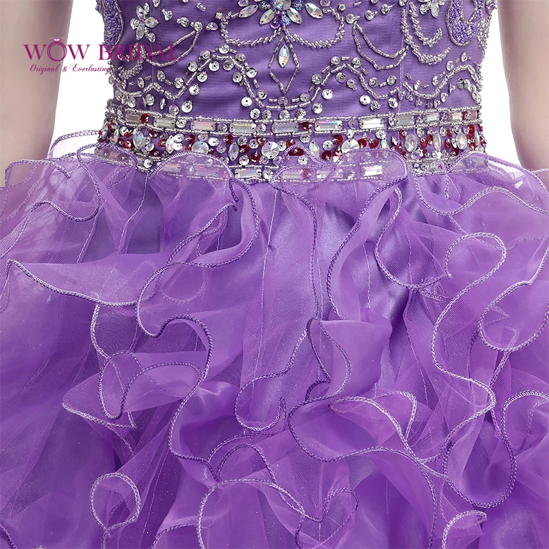 Wowbridal элегантное фиолетовое платье Кинсеаньера 2021 Совок с украшением в виде