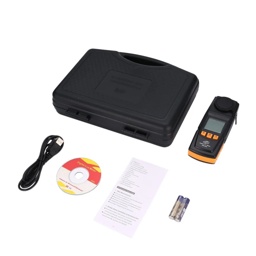 Benetech GM1020 Digital Light Lux Meter 200000 Illuminance Luminometer Photometer Lighting Tester Themometer Temperature | Инструменты