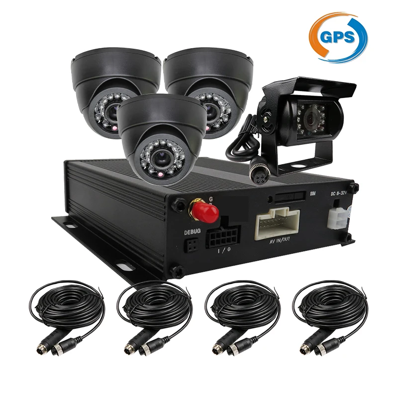 Бесплатная доставка 4CH GPS трек g-сенсор автомобиля SD Видеорегистраторы для