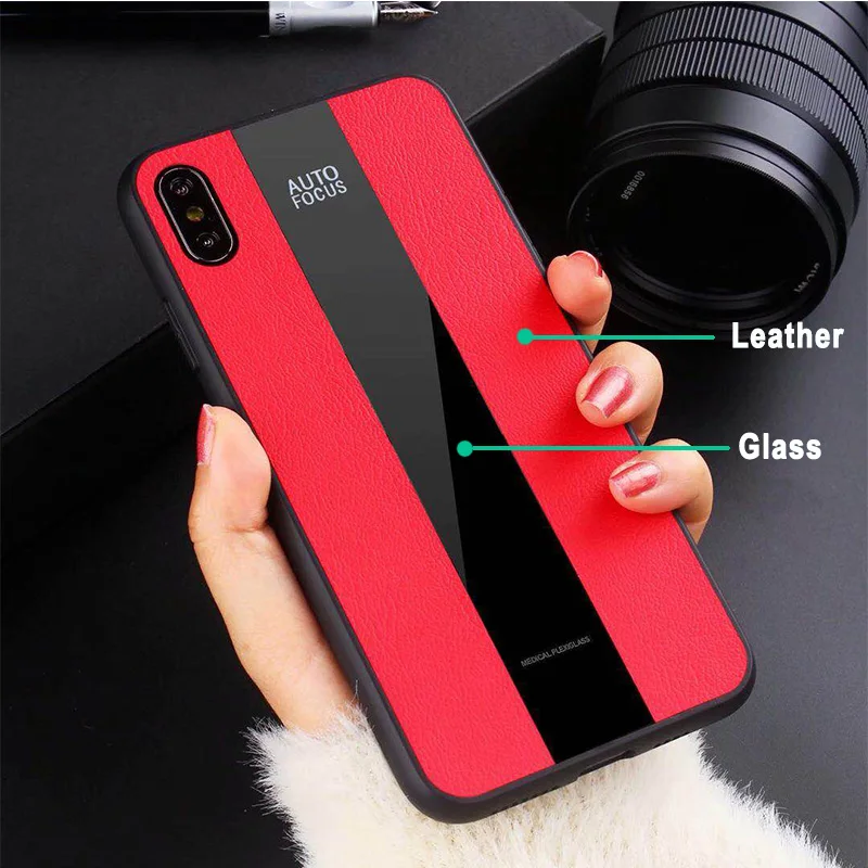 Porsche Design PU Leather Glass Case Cover for iphone X XR XS MAX 10 Shockproof Soft TPU Edge Capa 6 6sPlus 7 8 Plus |