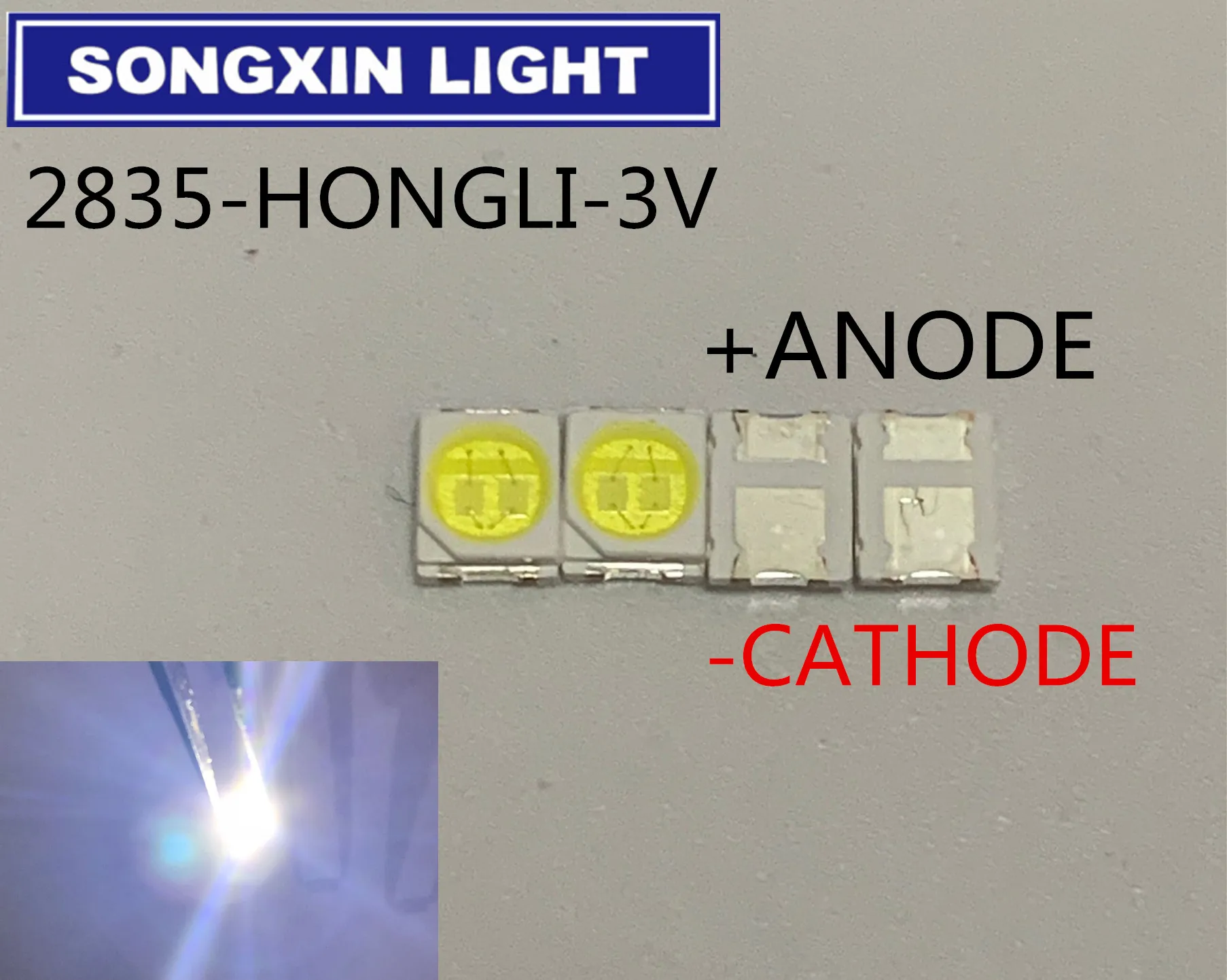 Светодиодная подсветка HONGLI TRONIC 1210 3528 2835 1 Вт 3 в 100 лм холодный белый свет 200 шт. |
