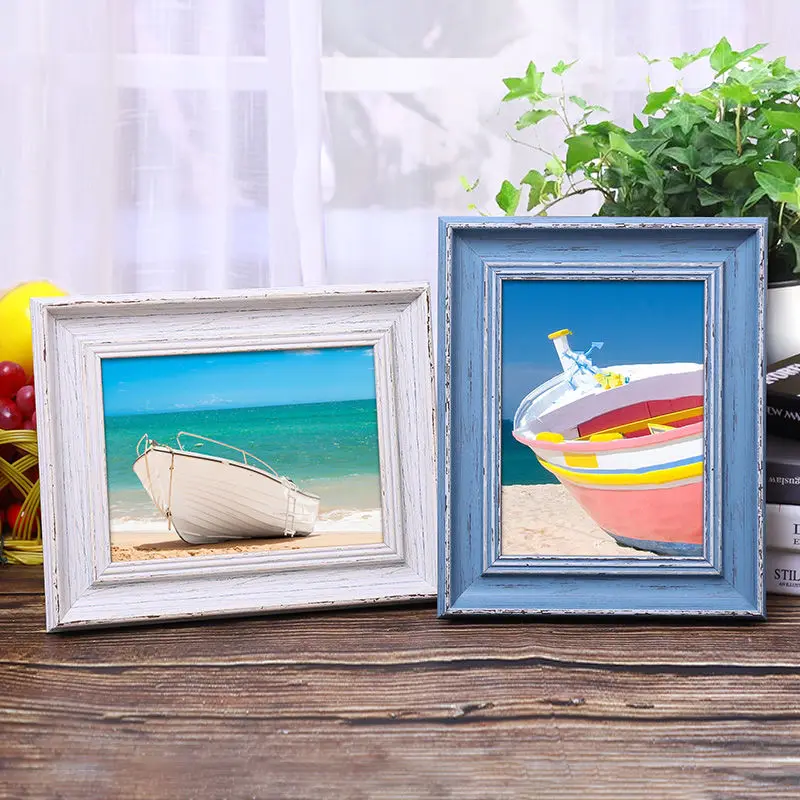 Висячая настенная фоторамка для домашнего офиса Декор Белый Синий фоторамки