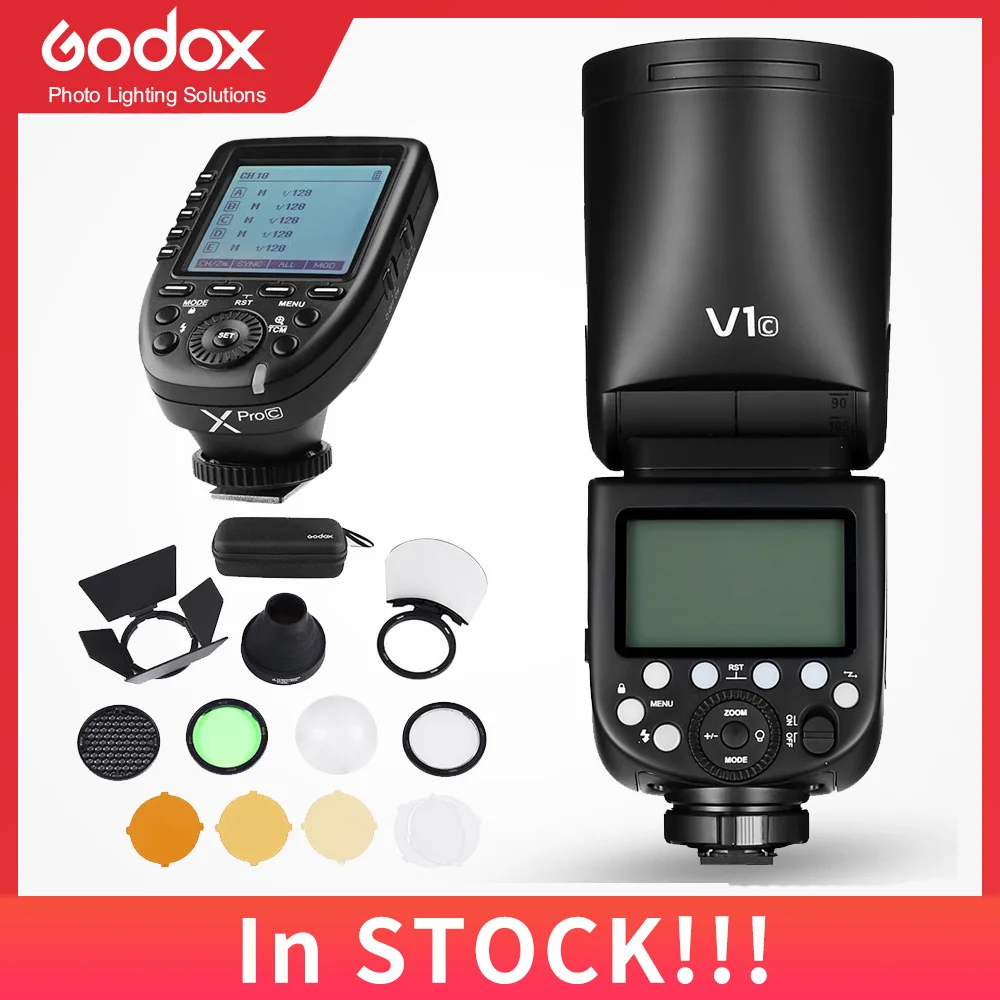 Вспышка Godox V1 V1S V1C V1N V1F V1O TTL 1/8000s HSS литиевая батарея Speedlite вспышка для Sony Canon Nikon Fuji