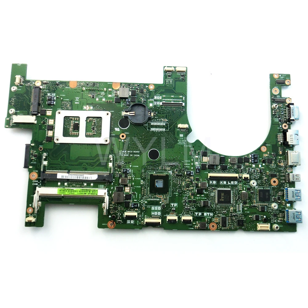 G750JH MAIN_BD/I7 4700HQ 2D TBT I7 CPU коннектор Mainbord для ASUS G750 J750JH материнская плата ноутбука 100%