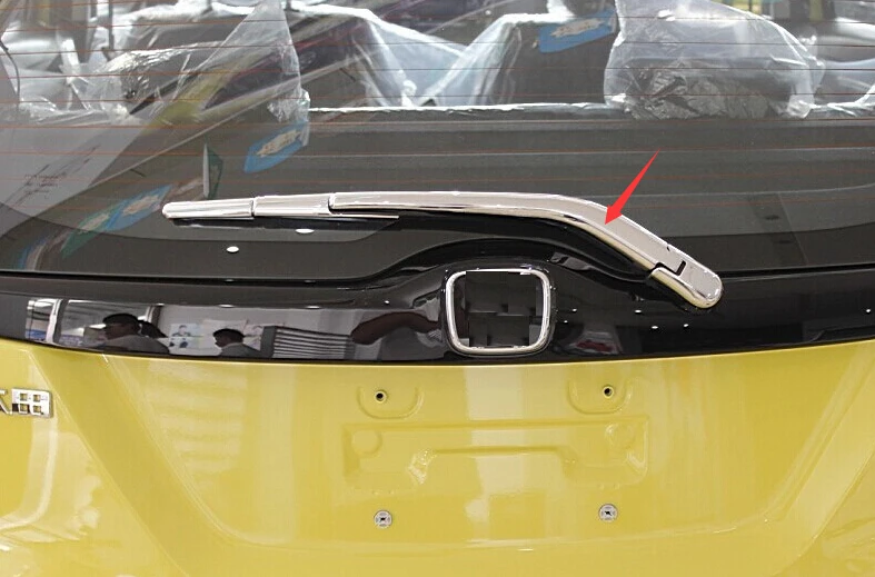 

ABS ! Exterior For Honda FIT JAZZ 2014 2015 2016 Chrome Rear Window Wiper Cover Molding Trim