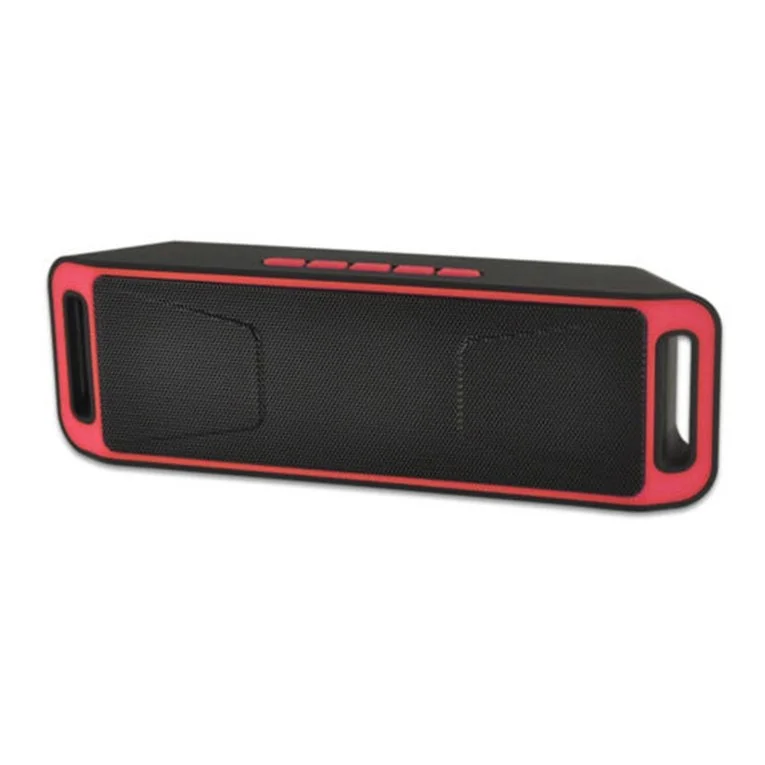BESIUNI Bluetooth 4,0 портативный беспроводной динамик TF USB FM радио двойной Bluetooth динамик бас звук сабвуфер динамик s - Цвет: Красный